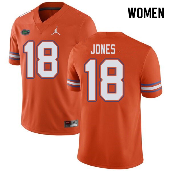 Jordan Brand Women #18 Jalon Jones Florida Gators College Football Jersey Orange